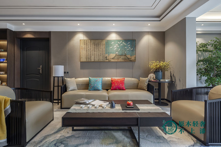 新中式原木輕奢定制效果圖