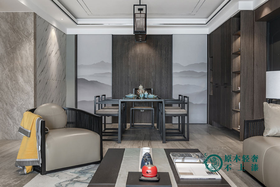 新中式原木輕奢定制效果圖