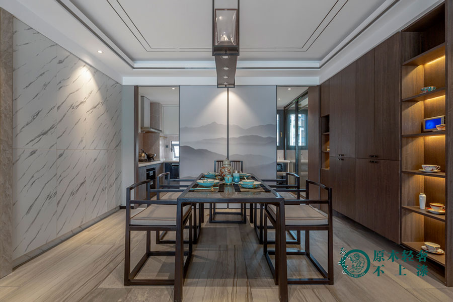 新中式原木輕奢定制效果圖