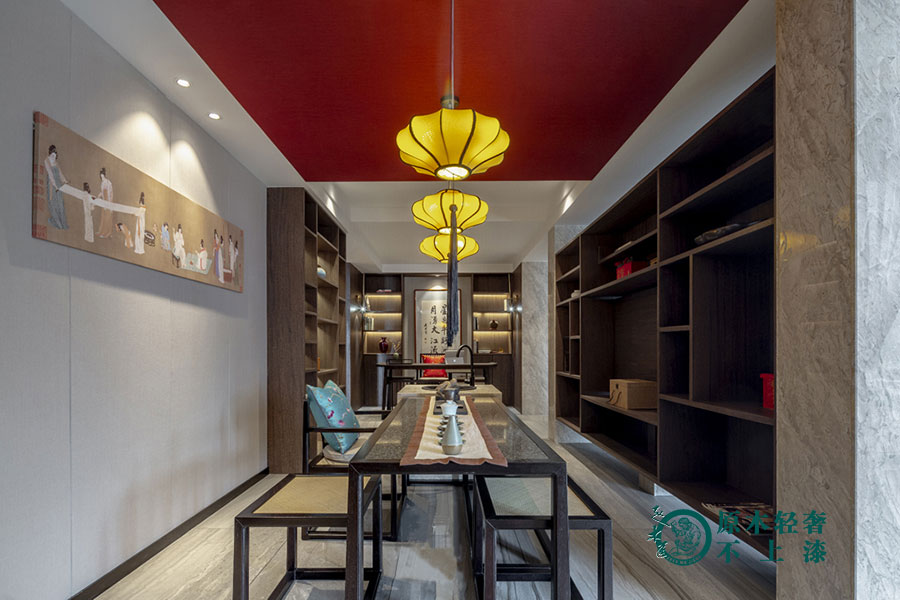 新中式原木輕奢定制效果圖