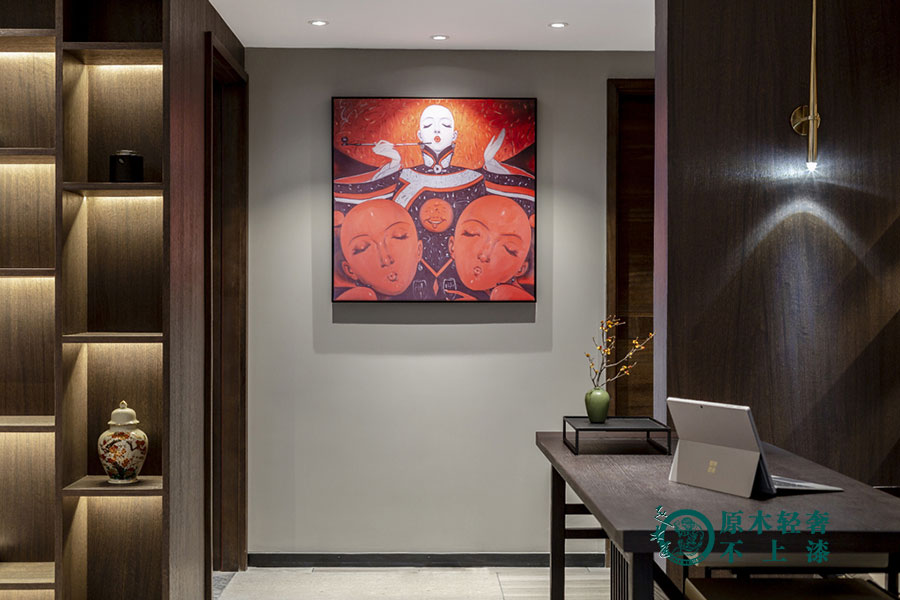 新中式原木輕奢定制效果圖