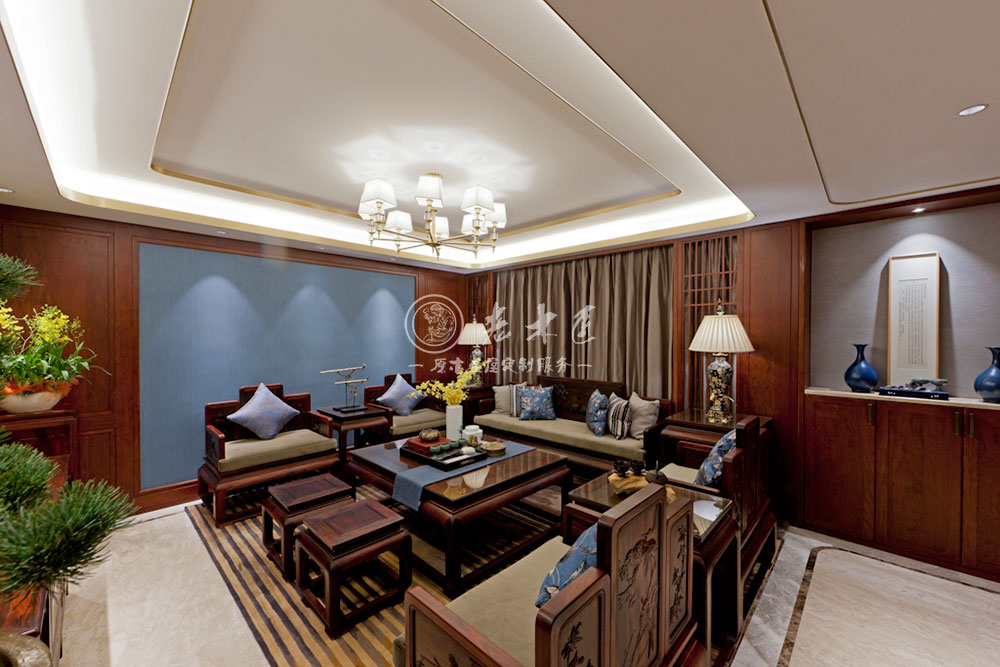 新中式原木全屋定制