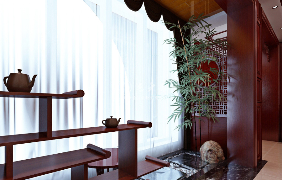 中式風(fēng)格別墅原木全屋定制