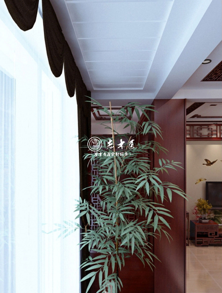 中式風(fēng)格別墅原木全屋定制