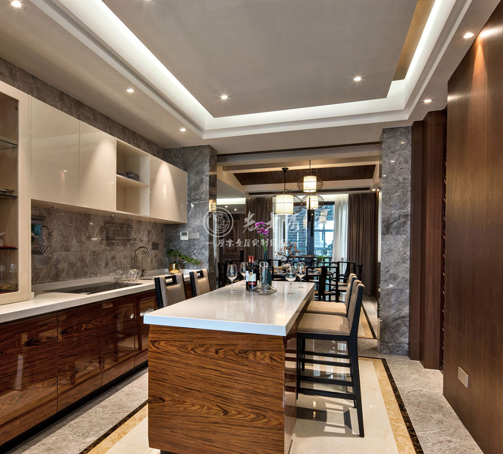 新中式原木家居效果圖