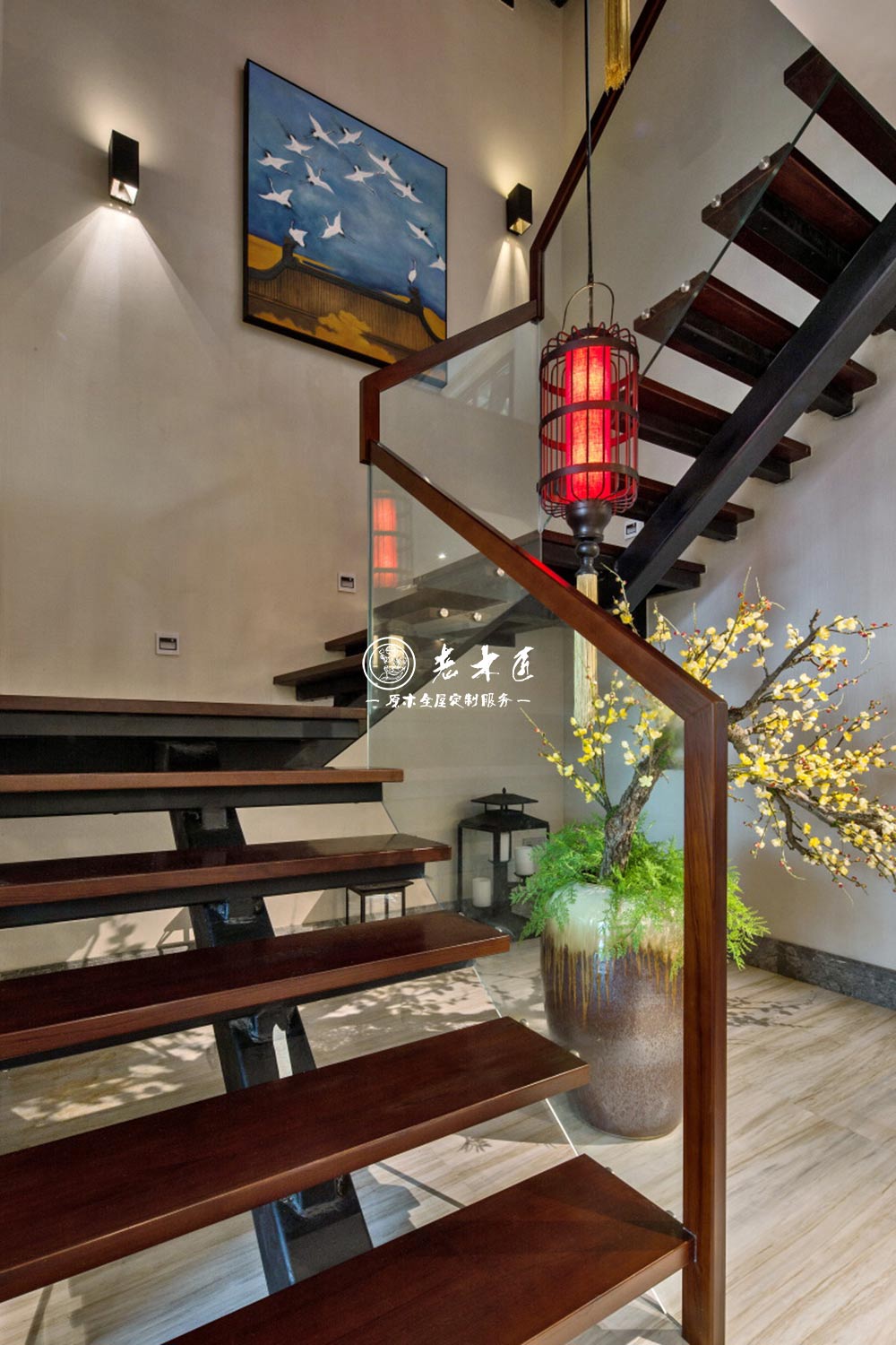 新中式原木家居效果圖