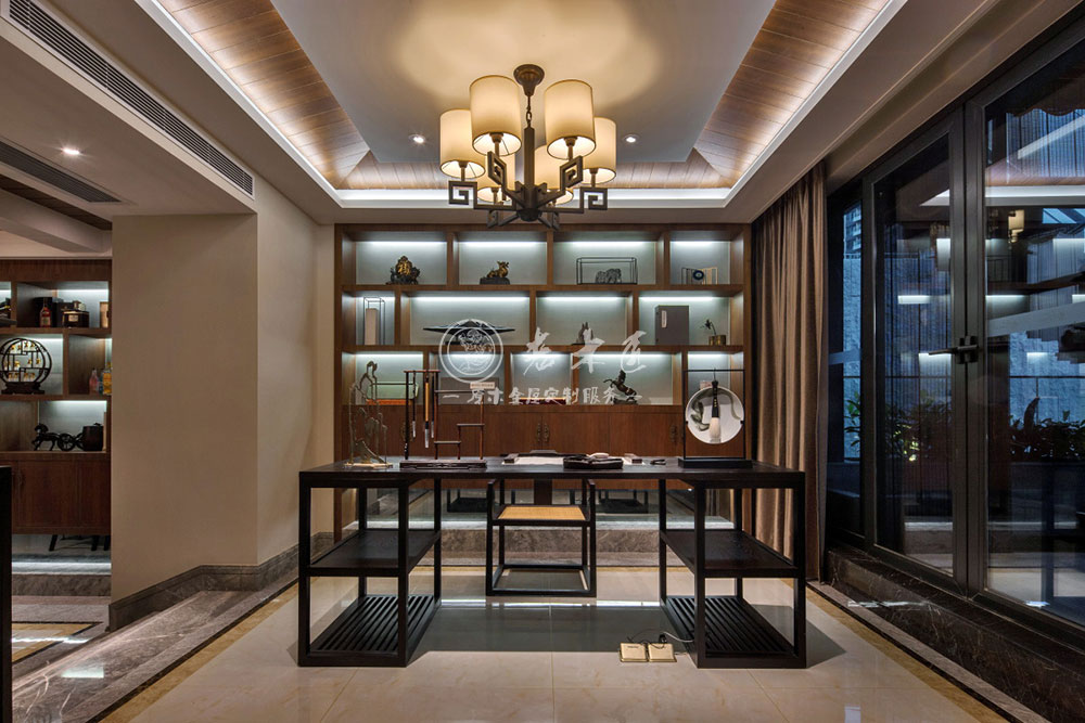 新中式原木家居效果圖