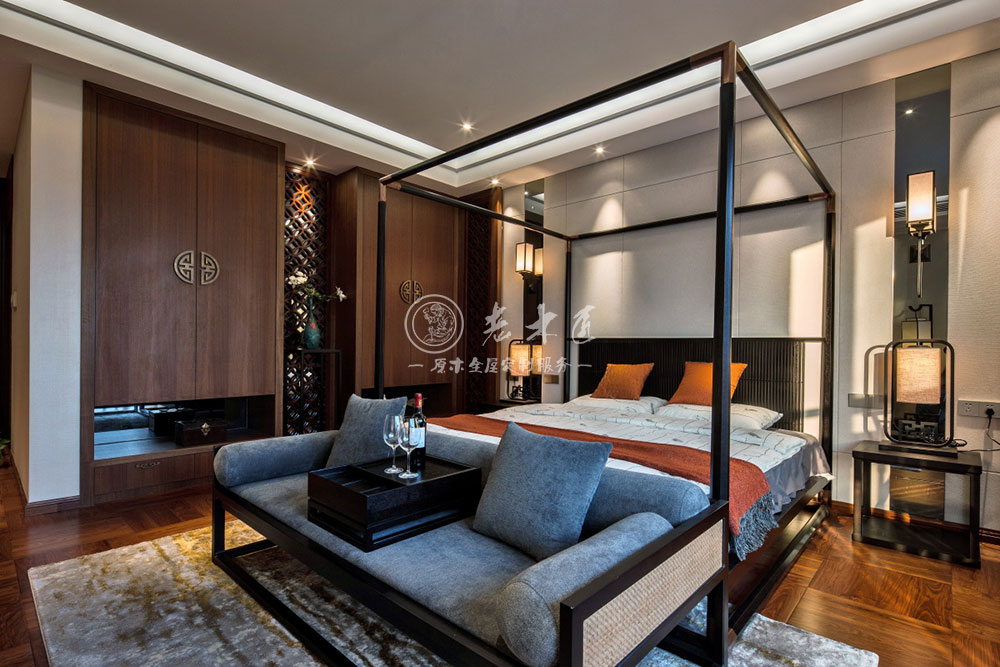 新中式原木家居效果圖