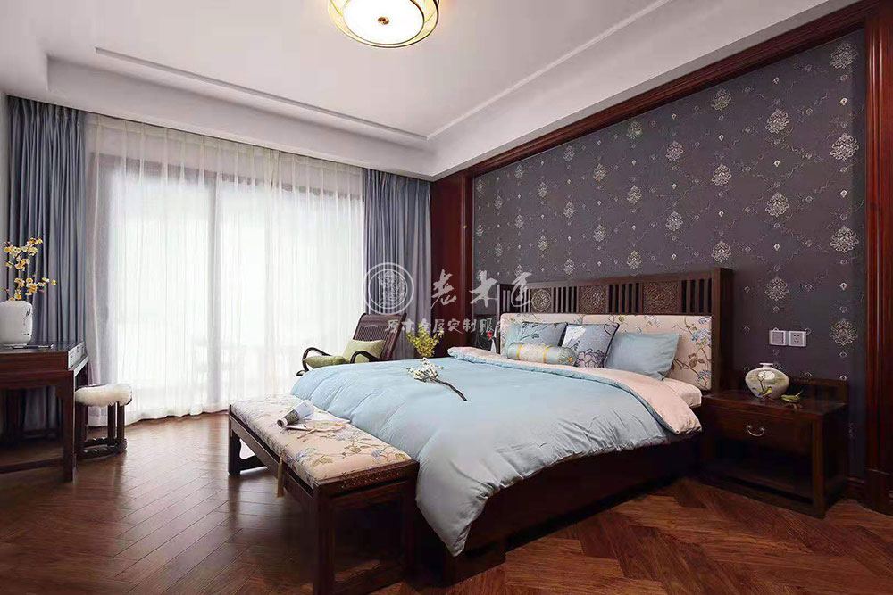 新中式風(fēng)格大平層原木家裝