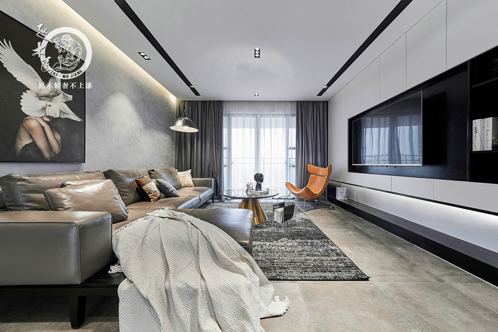 原木輕奢客廳背景墻