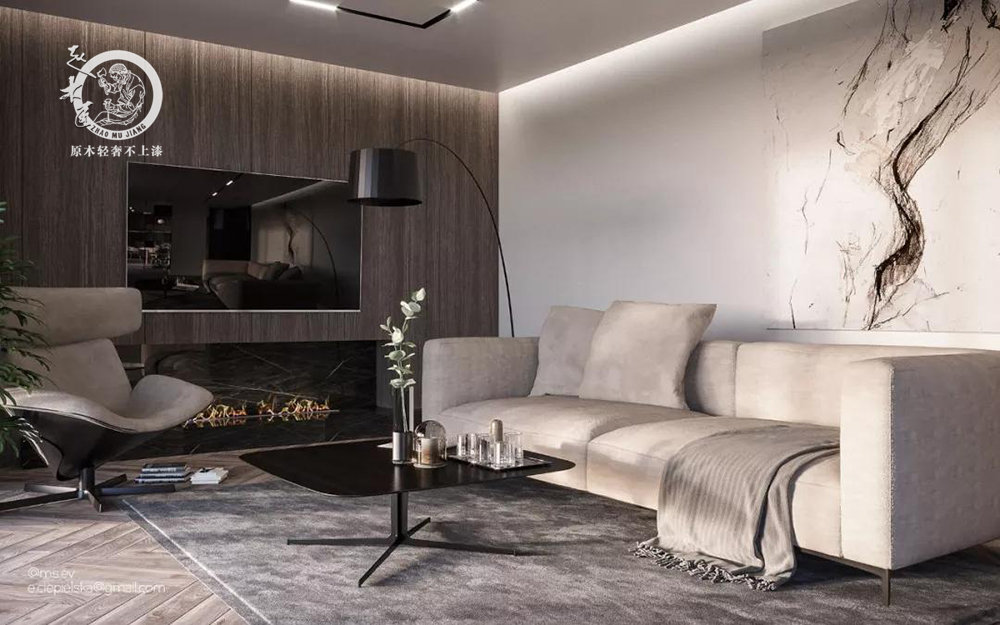 極簡(jiǎn)輕奢客廳