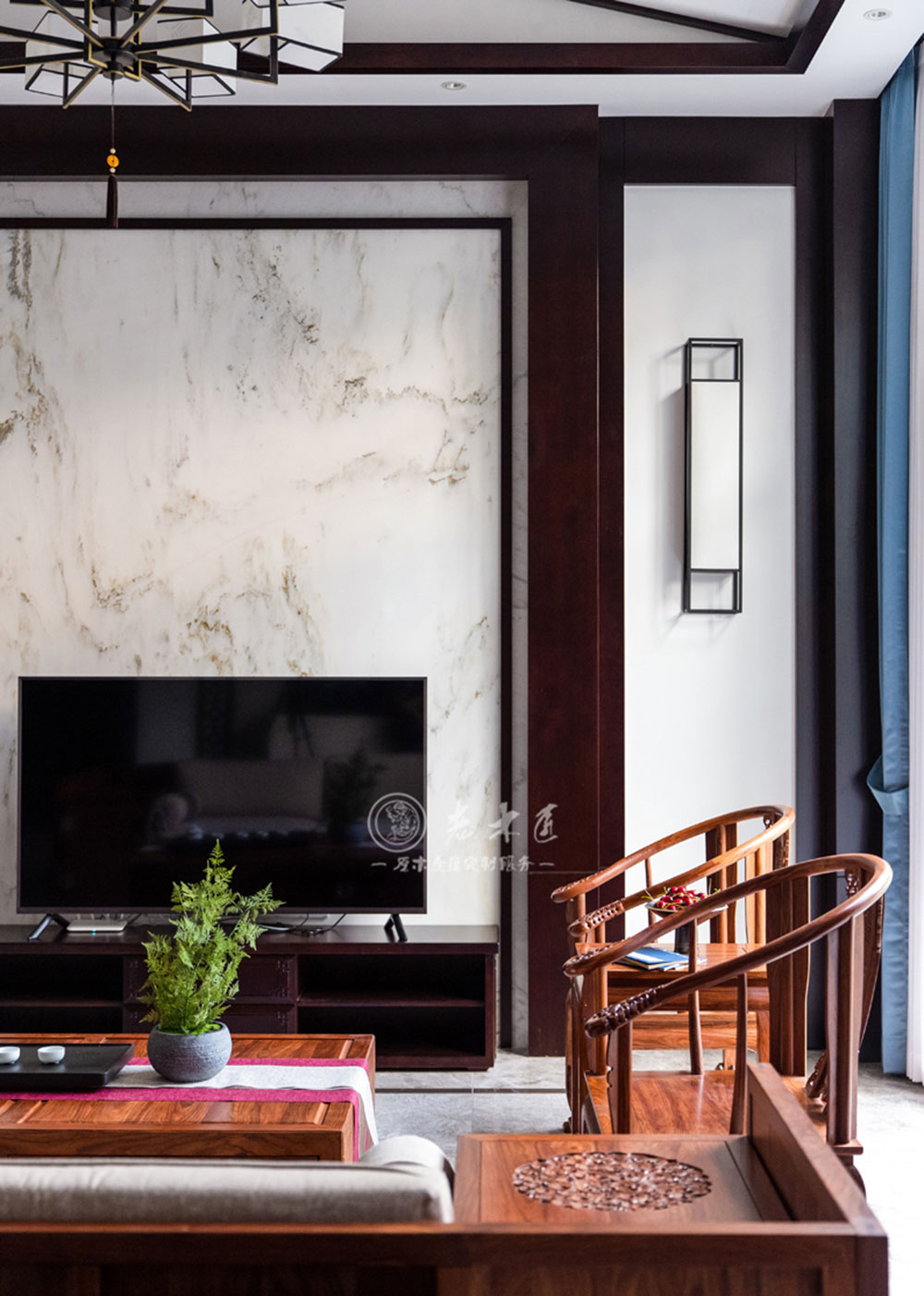 中式園林庭院別墅原木家居