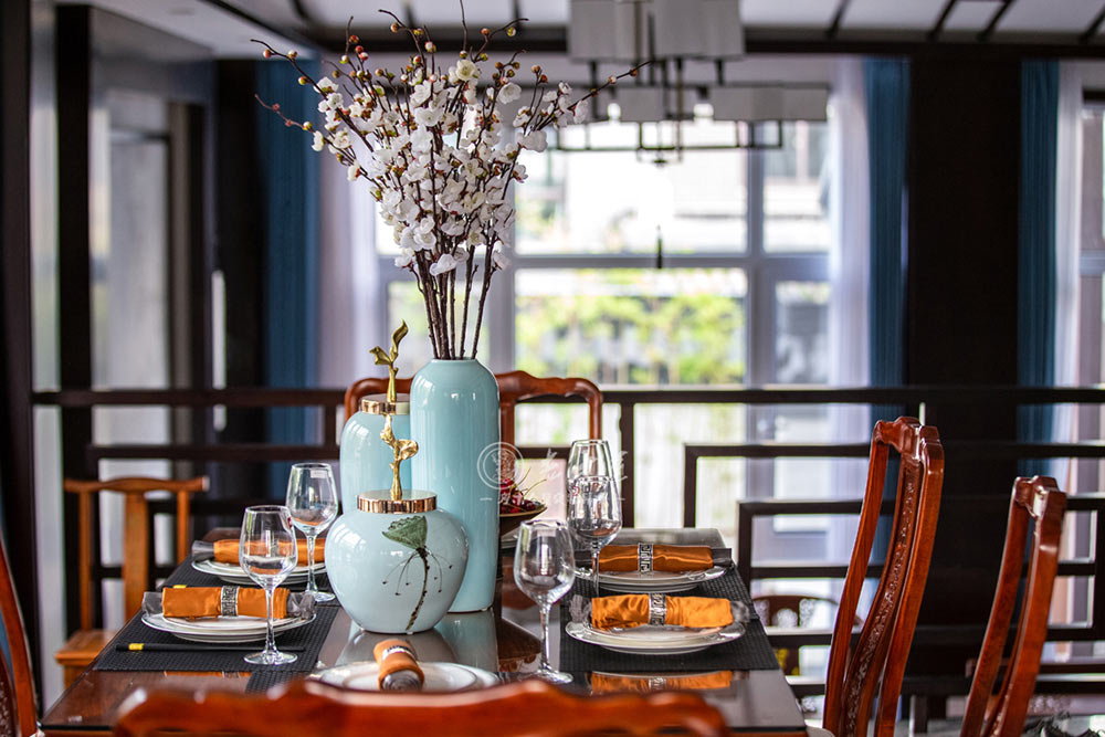 中式園林庭院別墅原木家居