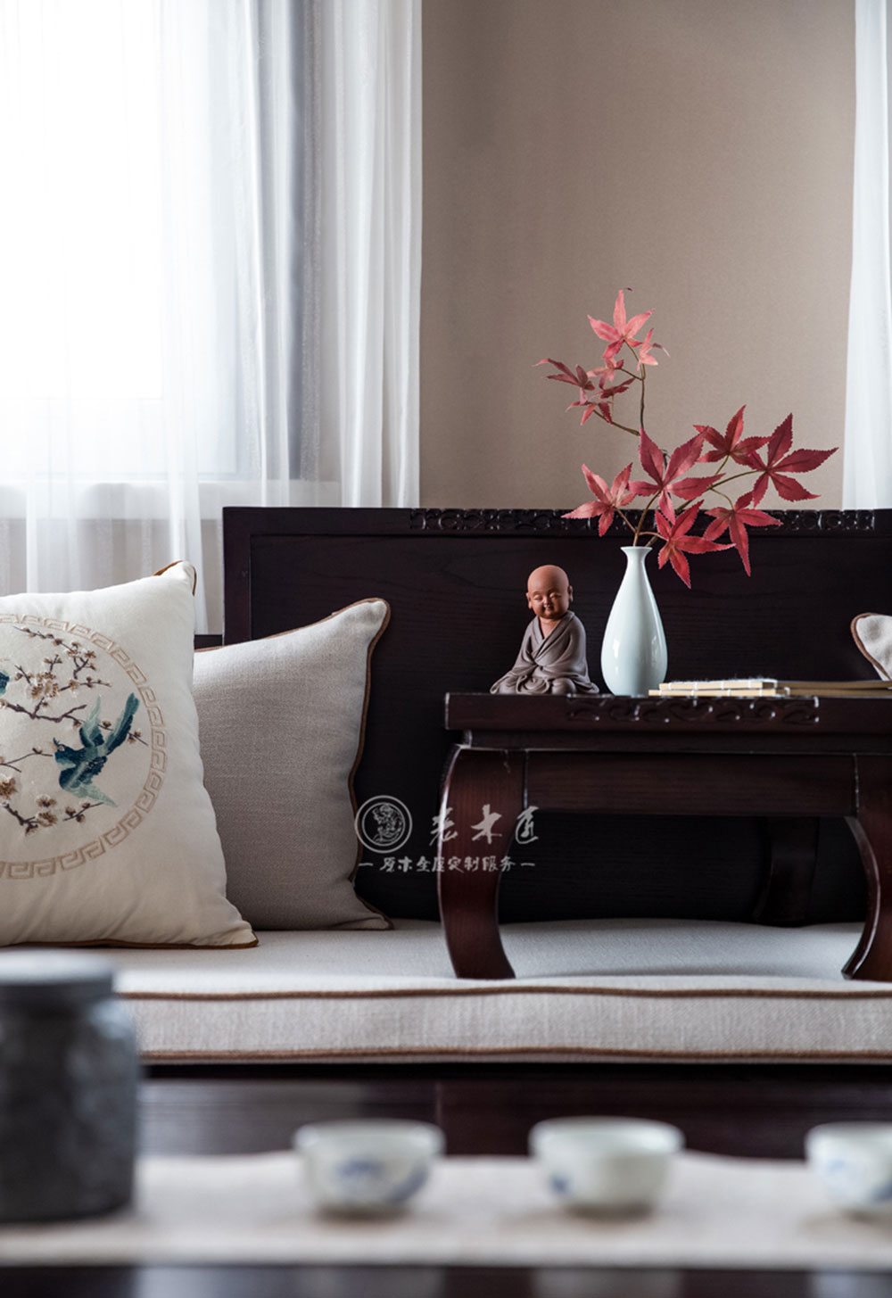 中式園林庭院別墅原木家居