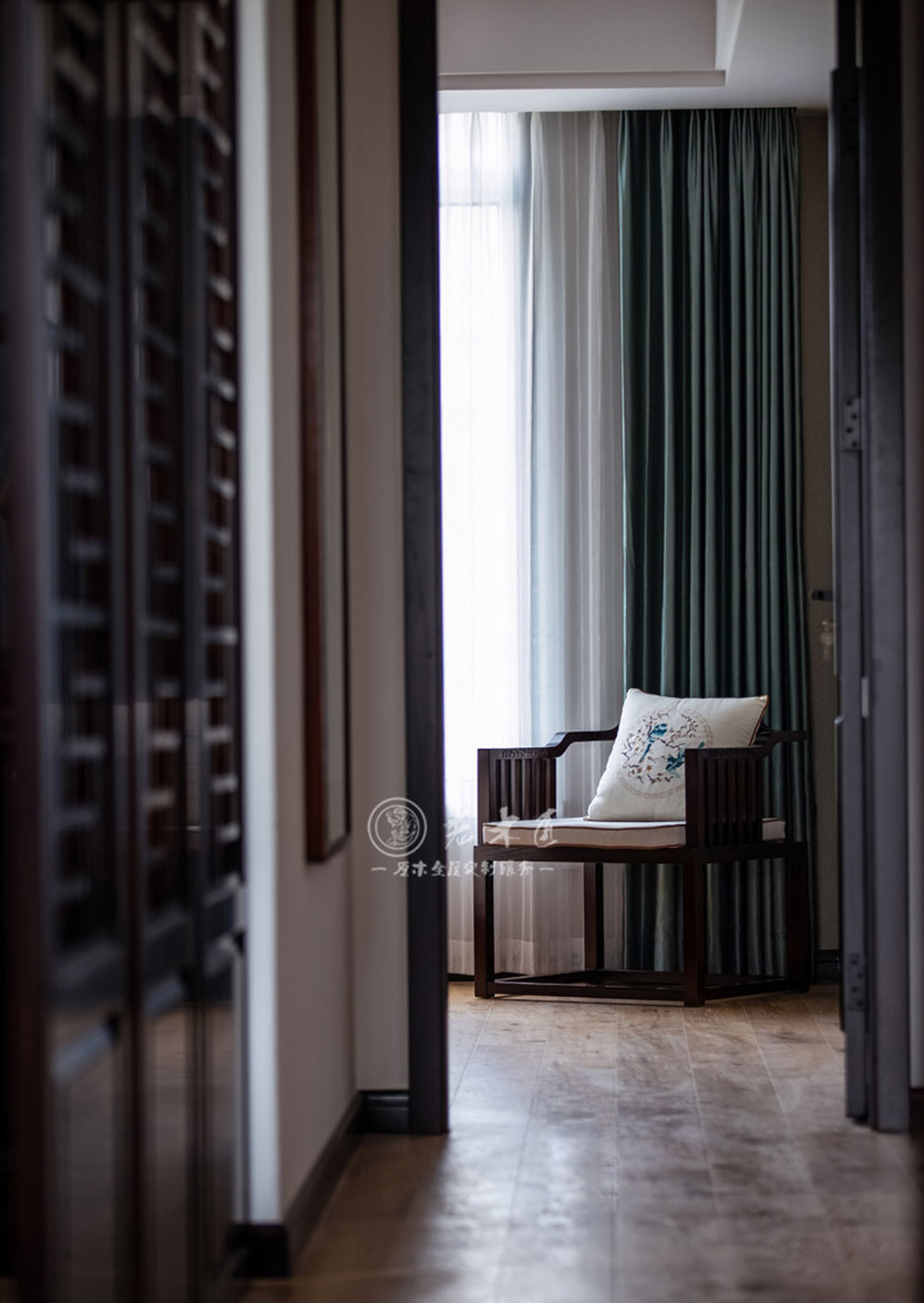 中式園林庭院別墅原木家居