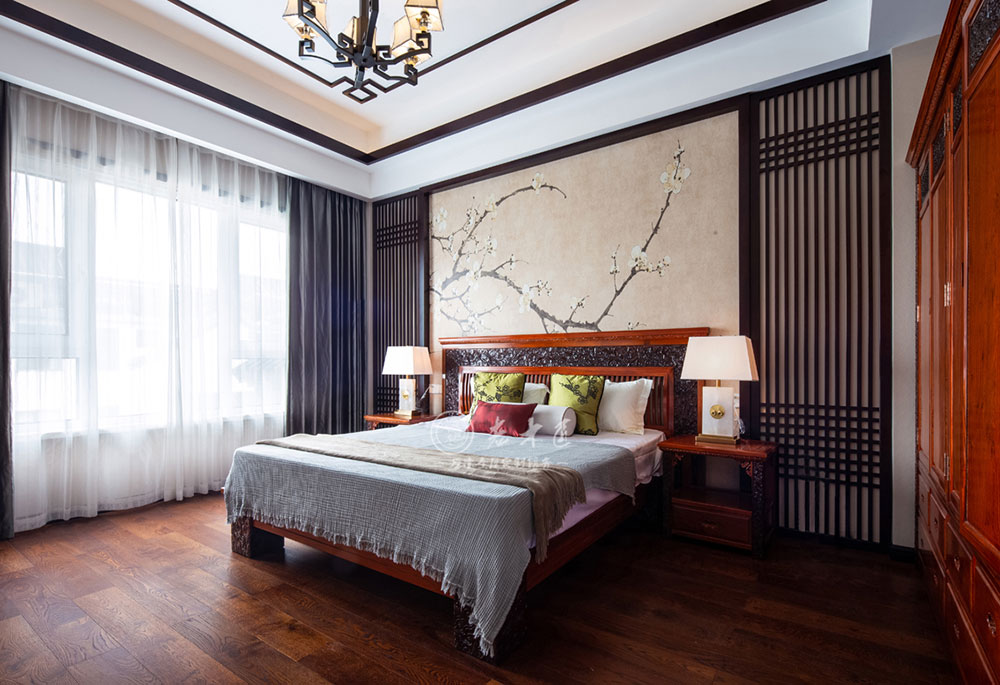 中式園林庭院別墅原木家居