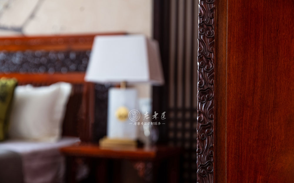 中式園林庭院別墅原木家居