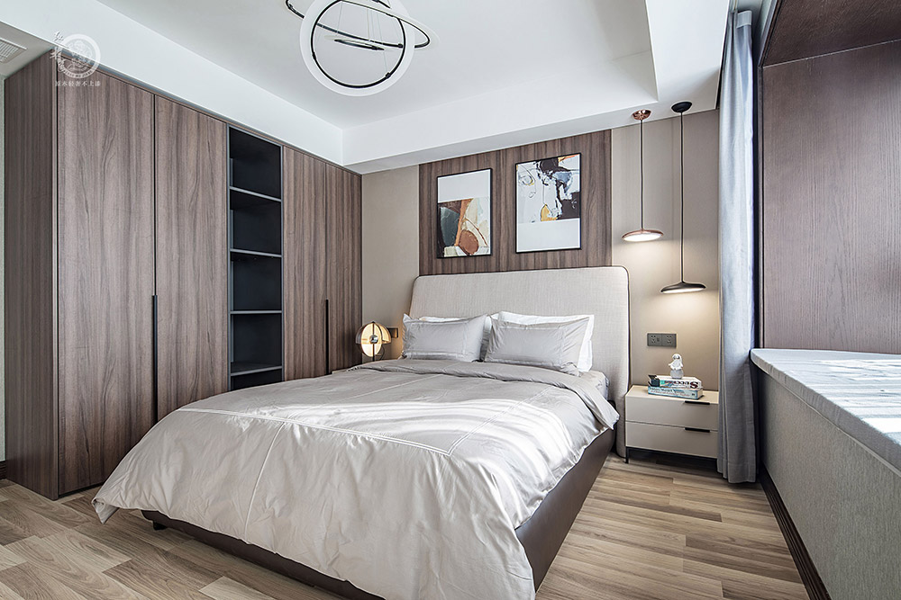 極簡輕奢風臥室背景