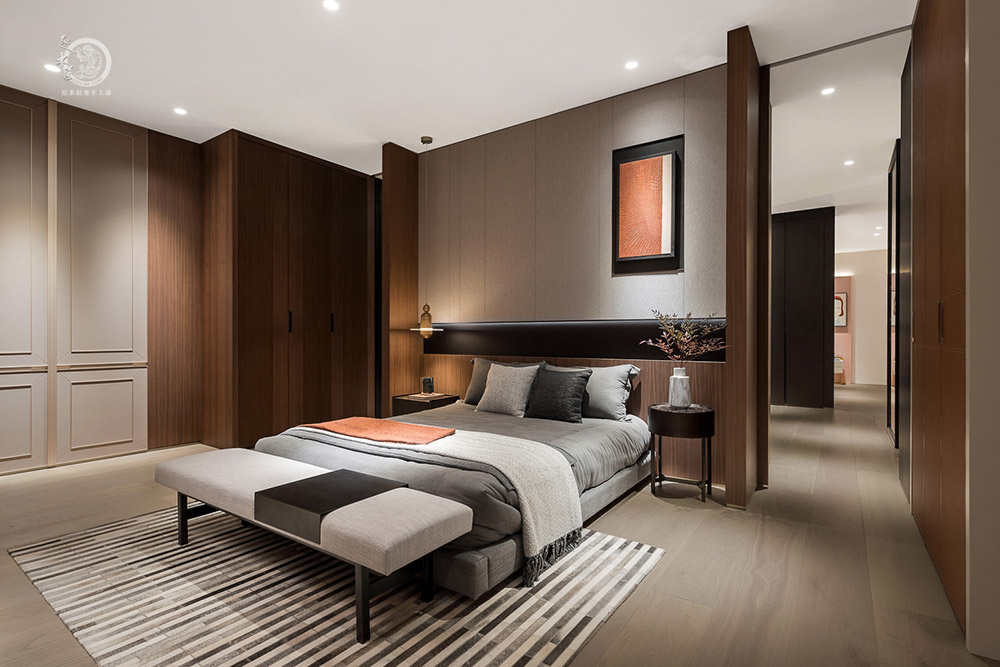 極簡輕奢風臥室背景