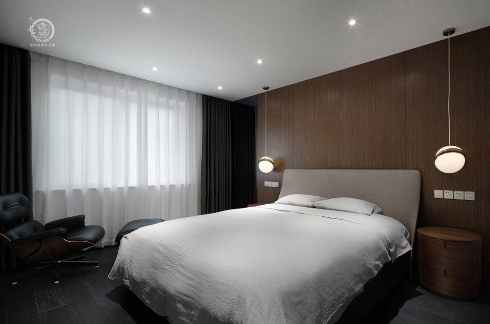 極簡輕奢風臥室背景