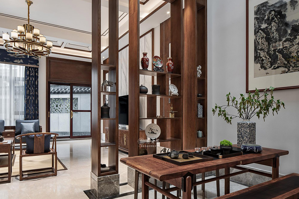 別墅新中式原木全屋定制