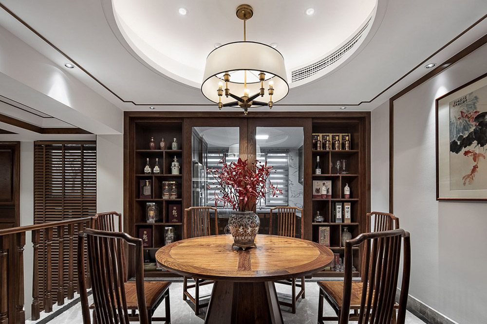 別墅新中式原木全屋定制