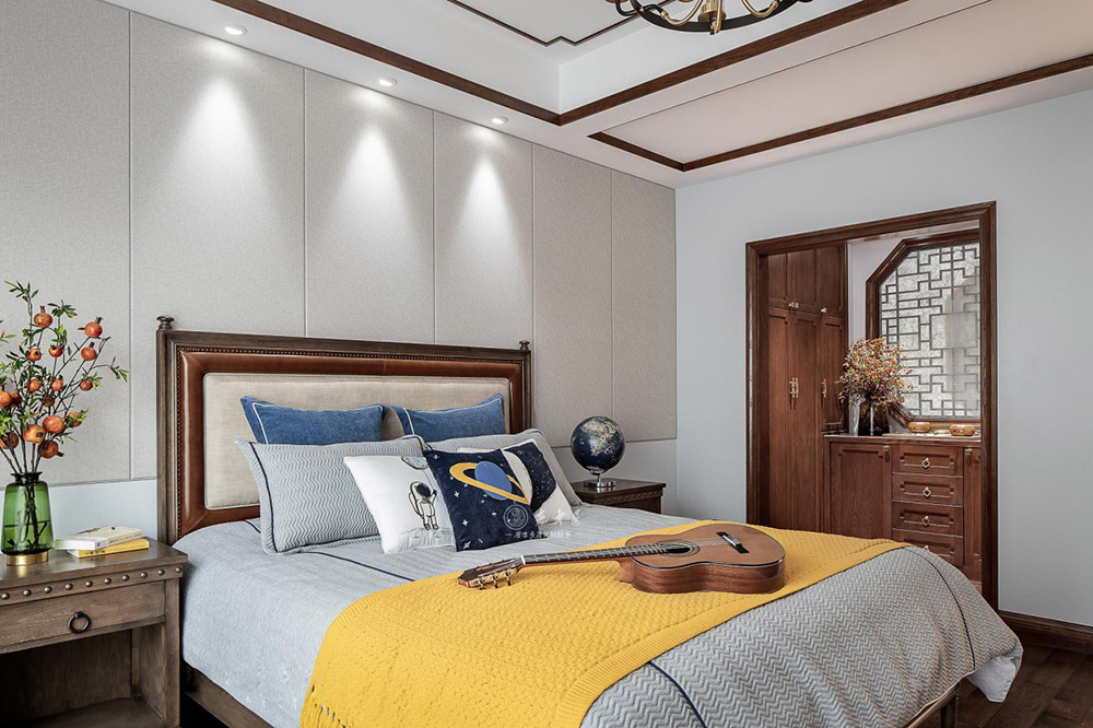 別墅新中式原木全屋定制