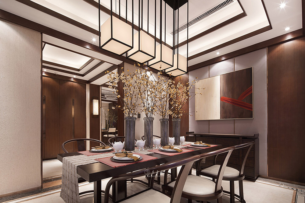 別墅新中式原木家居