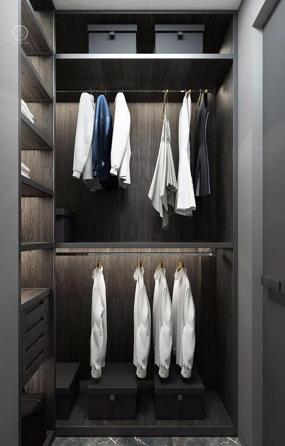 極簡(jiǎn)輕奢風(fēng)衣帽間