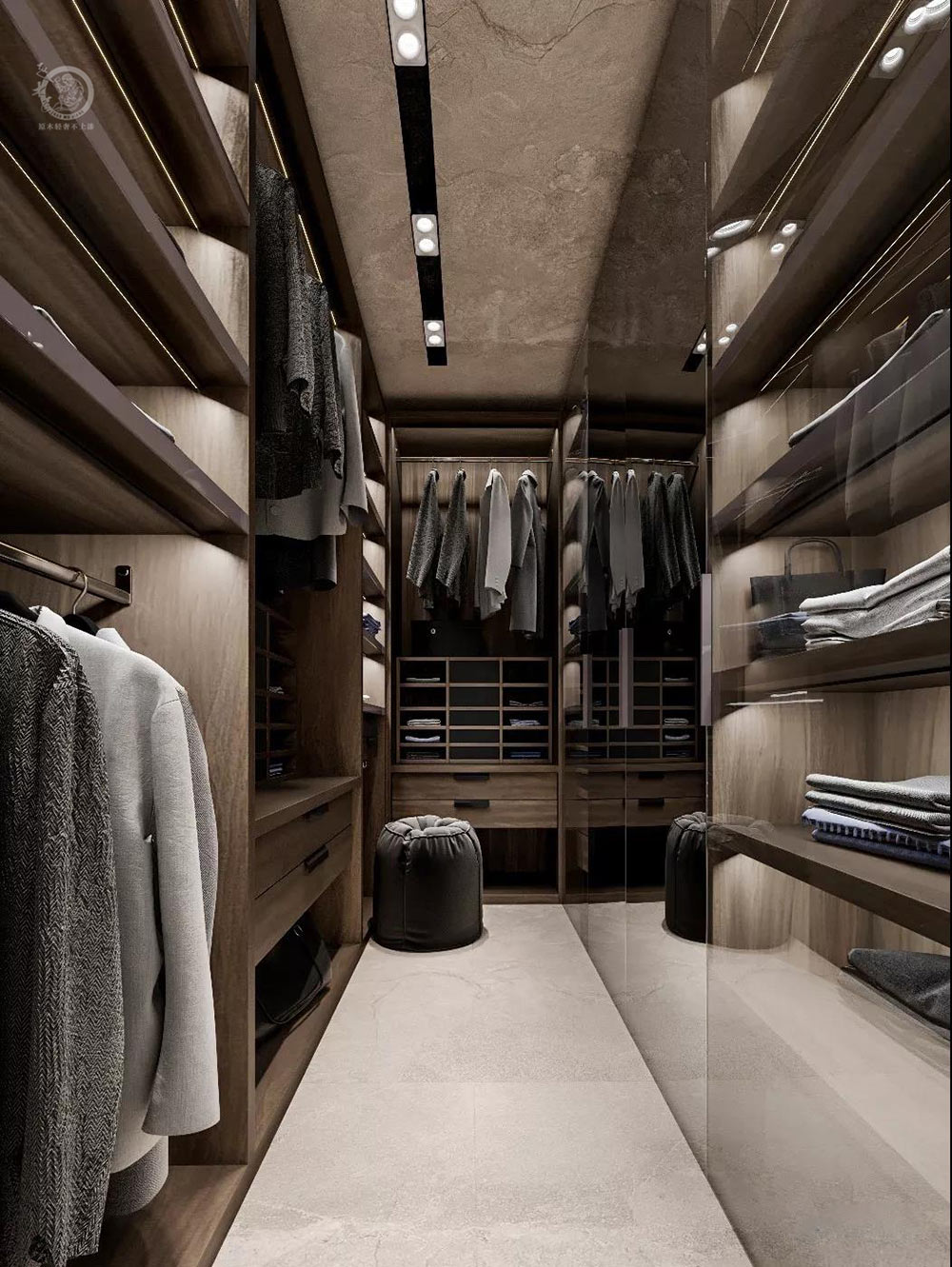 極簡(jiǎn)輕奢風(fēng)衣帽間