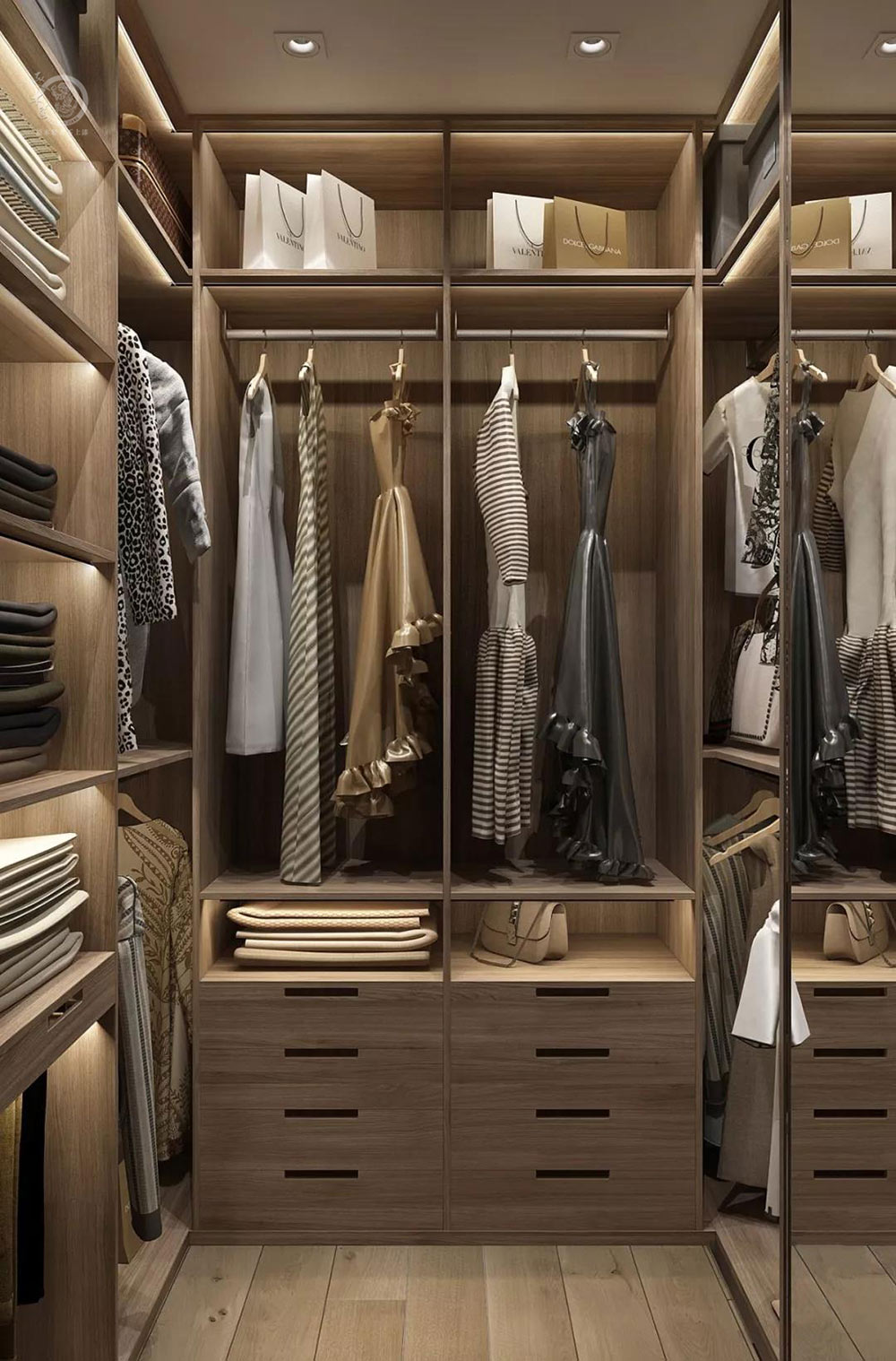 極簡(jiǎn)輕奢風(fēng)衣帽間