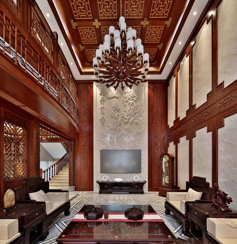 別墅中式原木定制