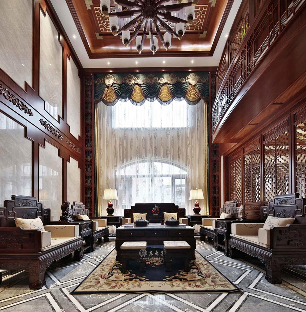 別墅中式原木定制