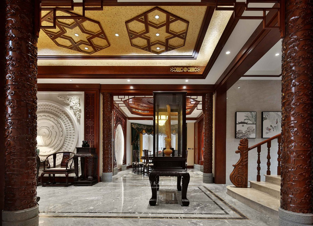 別墅中式原木定制