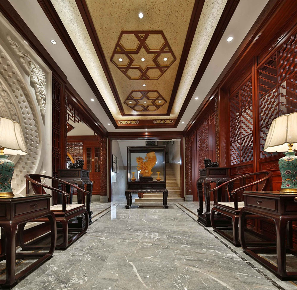 別墅中式原木定制