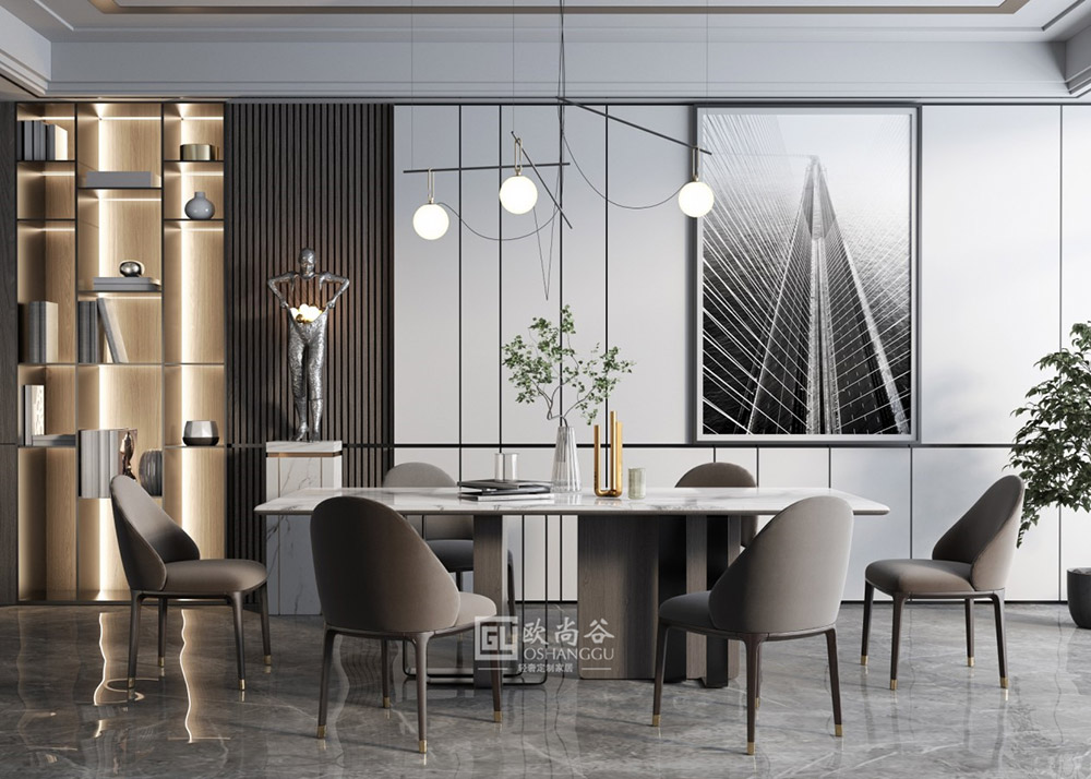 原木極簡輕奢餐廳