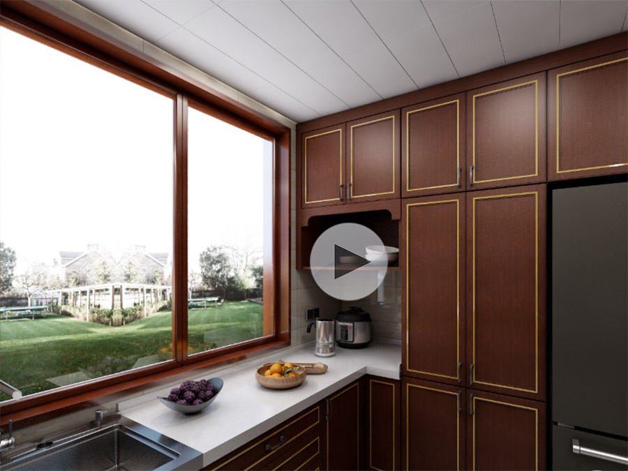 原木櫥柜定制VR全景圖