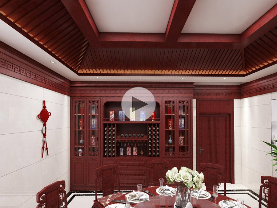 中式餐廳原木定制