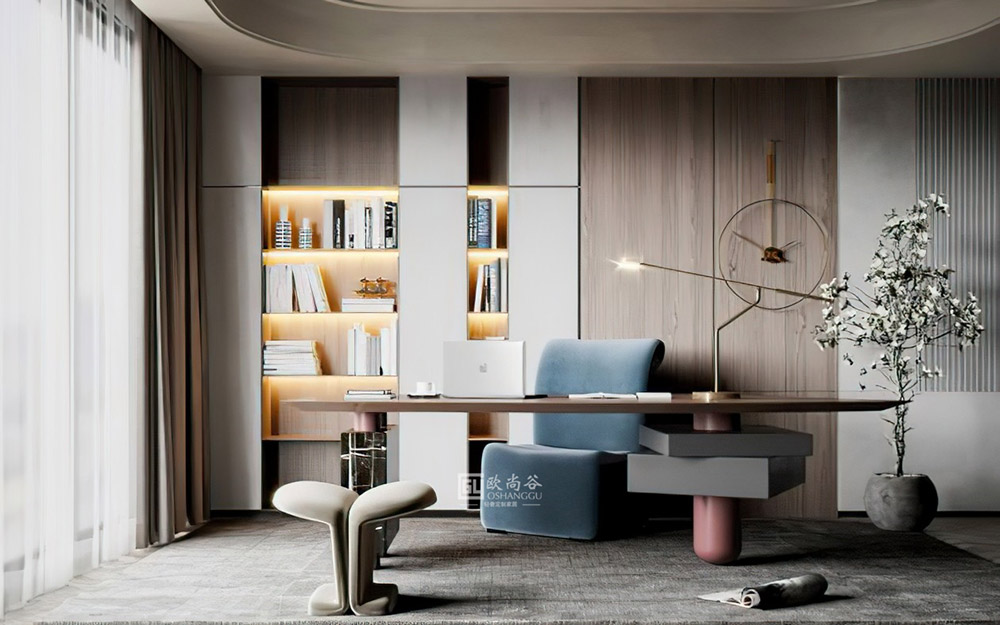 輕奢書房設(shè)計