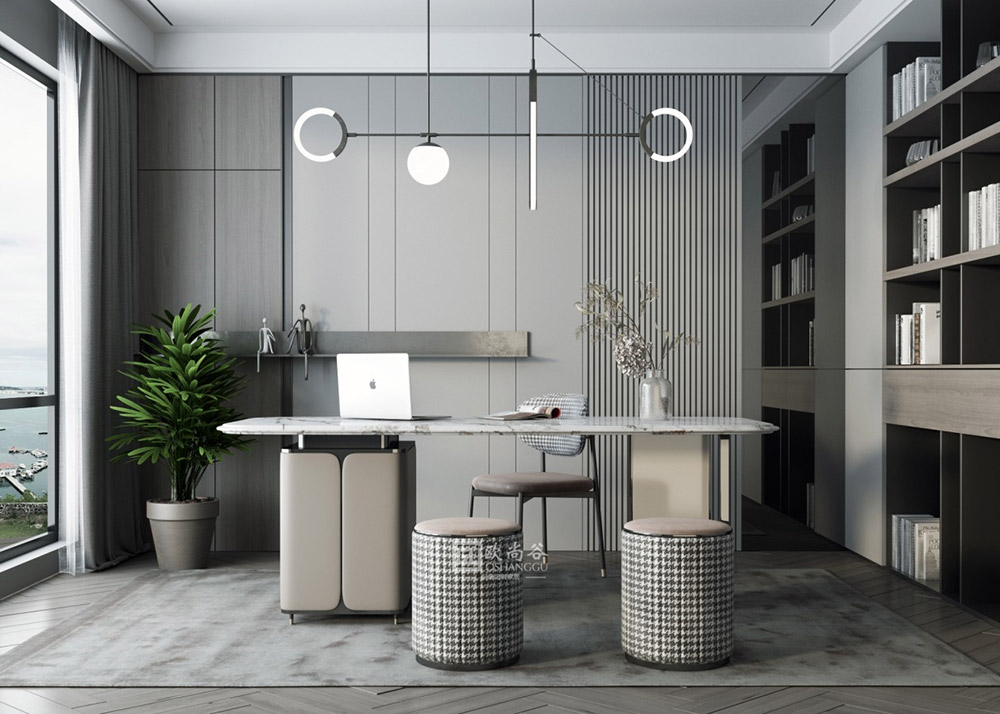 輕奢書房設(shè)計