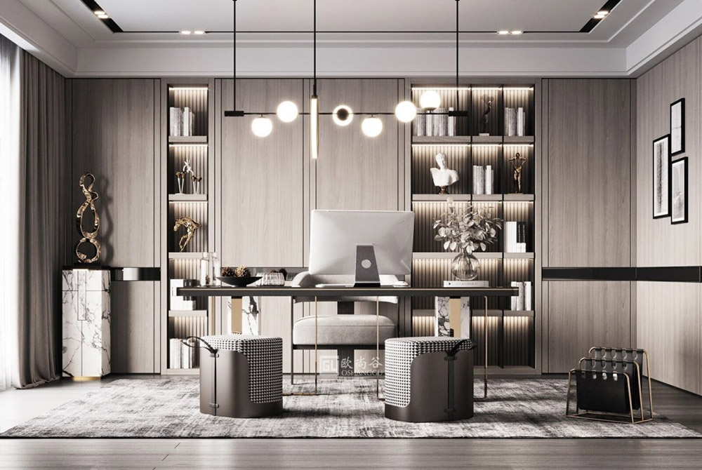 輕奢書房設(shè)計