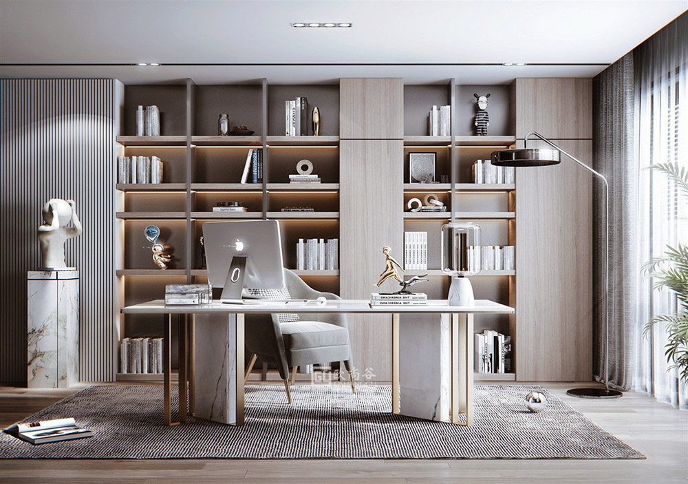 輕奢書房設(shè)計