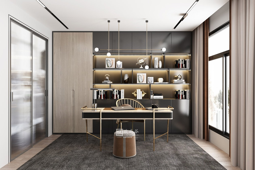 輕奢書房設(shè)計