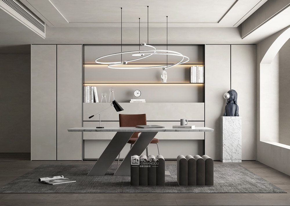 輕奢書房設(shè)計