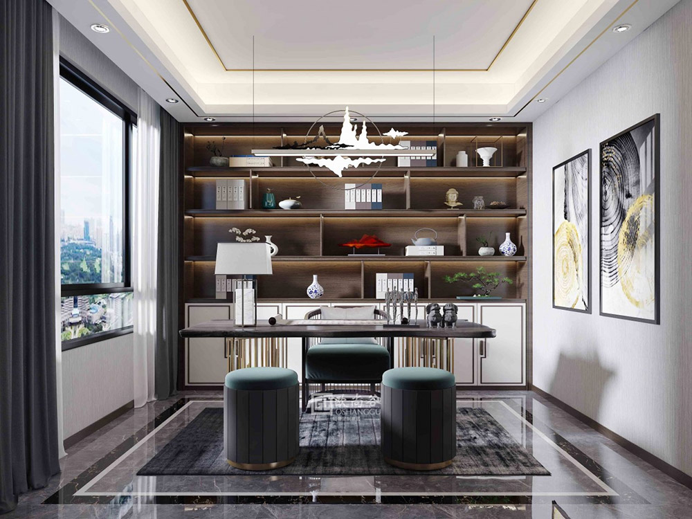 輕奢書房設(shè)計