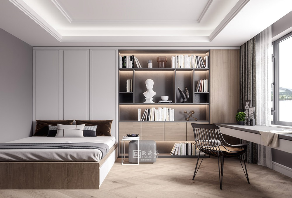 輕奢書房設(shè)計