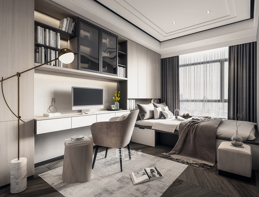 輕奢書房設(shè)計