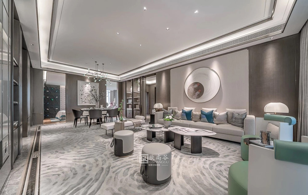 極簡輕奢客廳背景設(shè)計