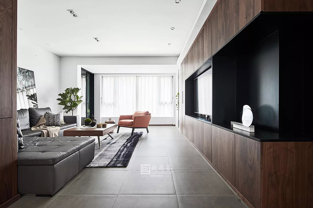 極簡輕奢客廳背景設(shè)計