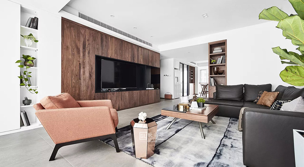 極簡輕奢客廳背景設(shè)計